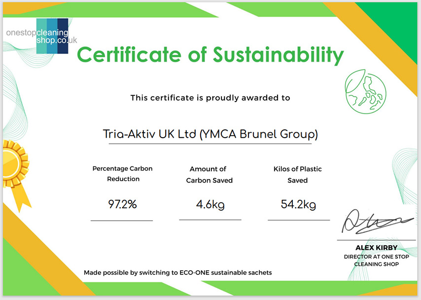 Certificate of Sustainability